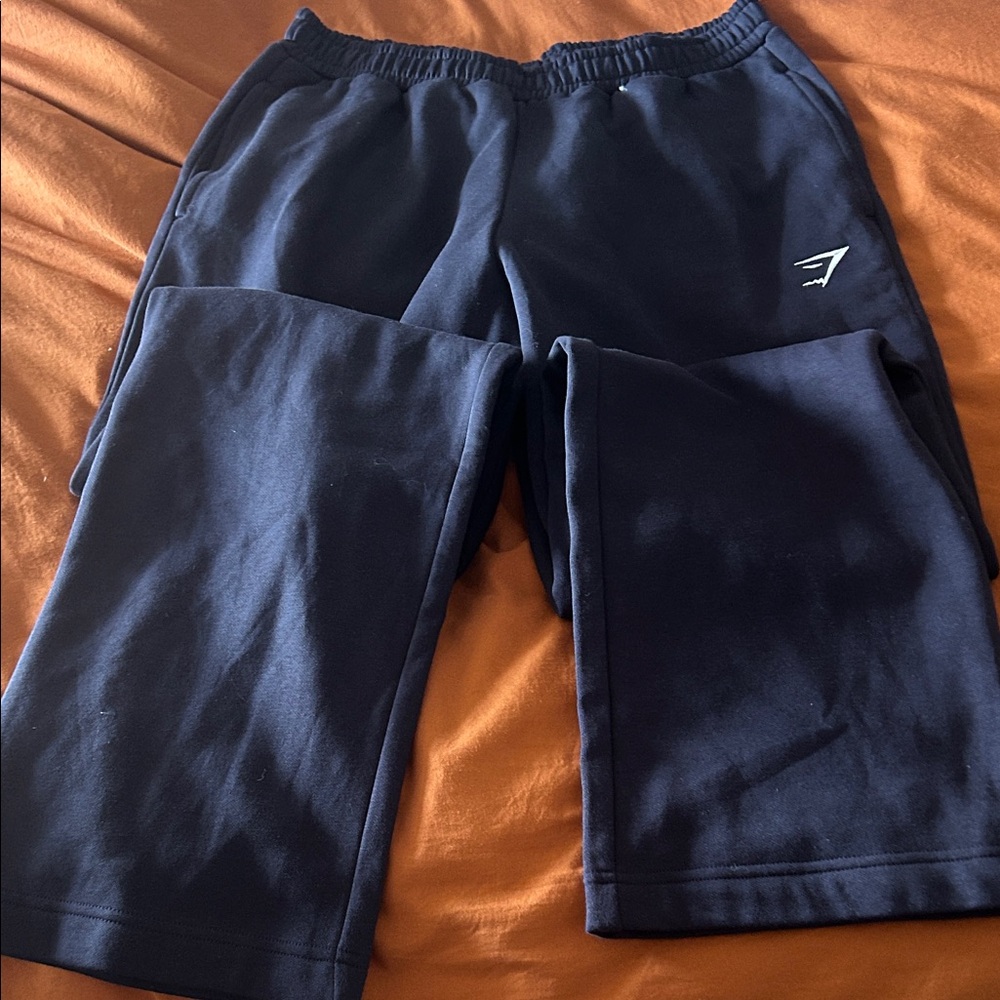 Gymshark Navy Wide Leg Sweatpants
